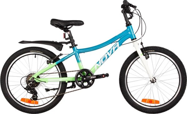 Детский велосипед Novatrack Katrina 20 / 20AHV.KATRINA.GBL5 (голубой/салатовый, разобранный, в коробке)