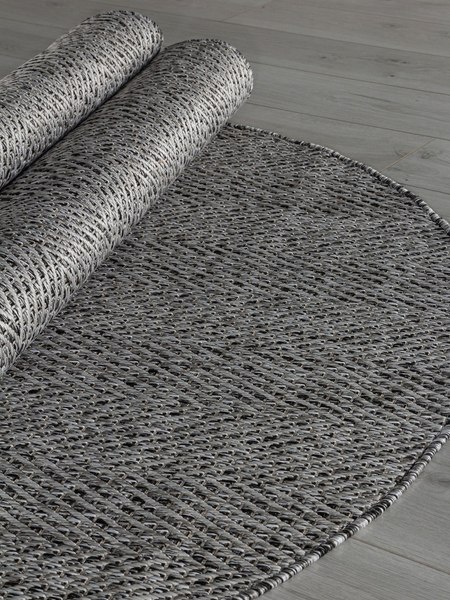 Циновка Merinos Kair S156-OVAL-DARK GRAY (1х2)