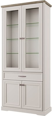 Шкаф с витриной Anrex Toscana 2V2D1S (персидский жемчуг/каньон) - 