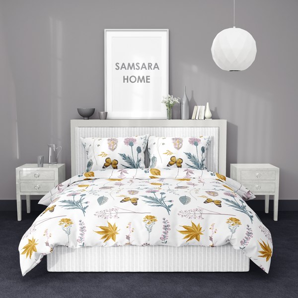 Простыня Samsara Home Осенний 1.5сп Сат150ПрЦ-9