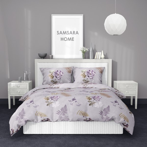 Простыня Samsara Home Сирень 1.5сп Сат150ПрЦ-8