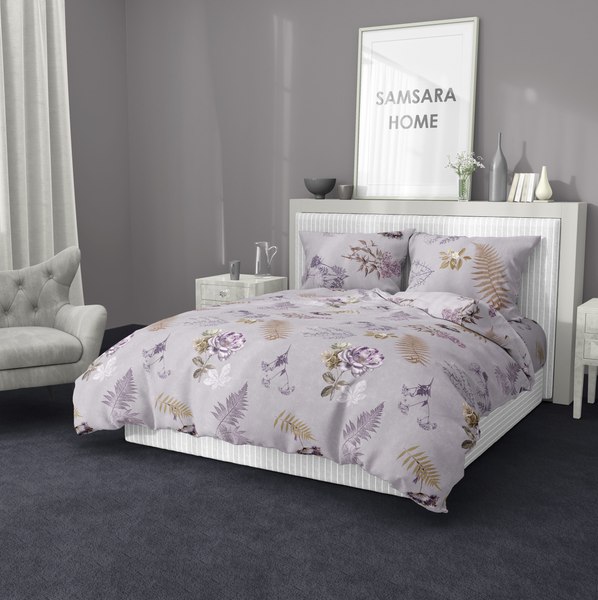 Простыня Samsara Home Сирень 1.5сп Сат150ПрЦ-8