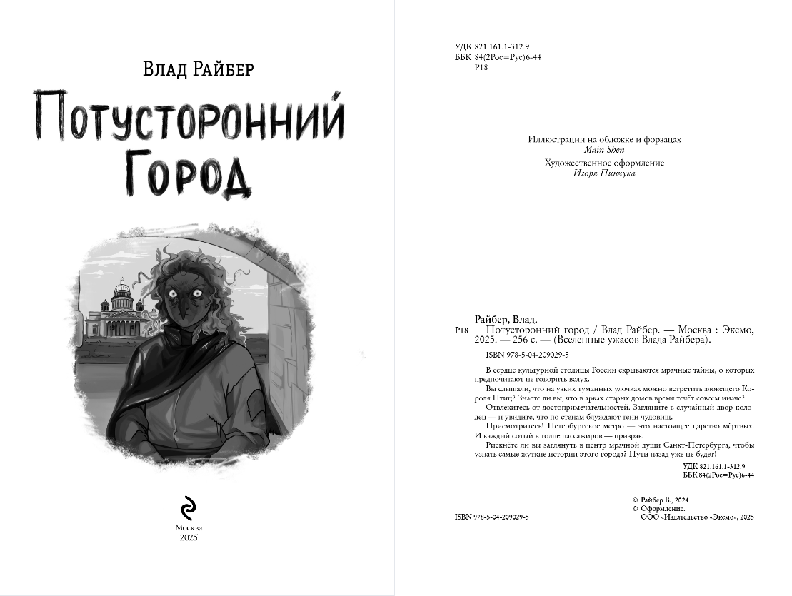 Художественная книга Эксмо Потусторонний город, твердая обложка (Райбер Влад) — фото 3