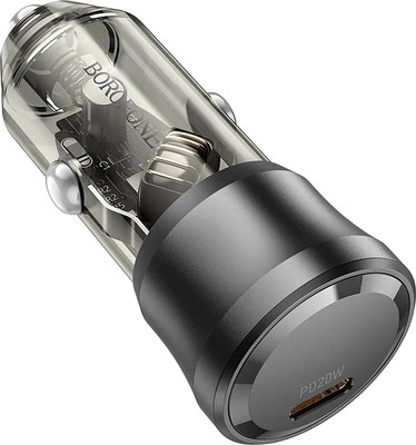 Адаптер питания автомобильный Borofone BZ24A PD20W (черный) - 