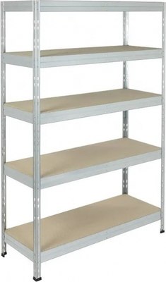 Стеллаж металлический BONUS 180x120x40 пять полок / BS180120405L0 (цинк) - 