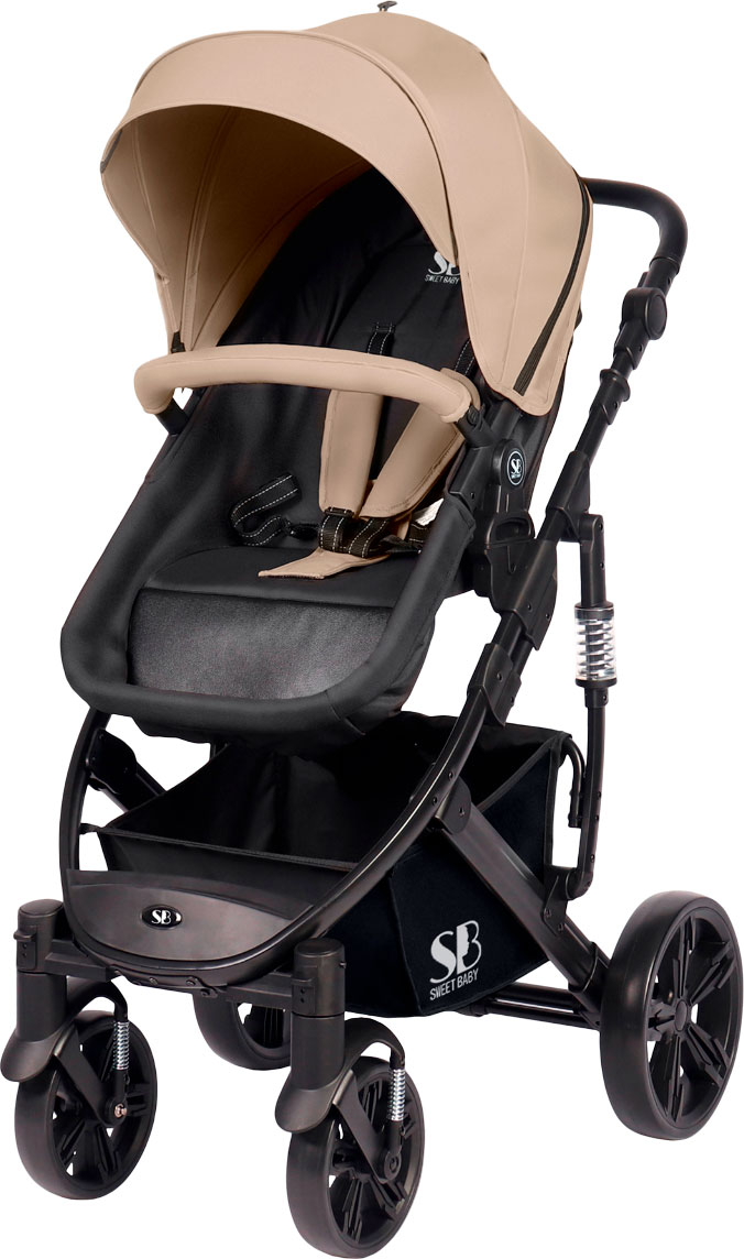 Детская универсальная коляска Sweet Baby Comfort 3в1 (черный/бежевый)