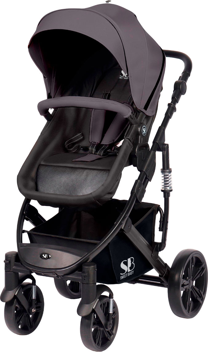 Детская универсальная коляска Sweet Baby Comfort 3в1 (черный/серый)