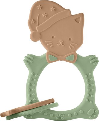 Прорезыватель для зубов ROXY-KIDS Meow Teether / RMT-006 (оливковый) - 