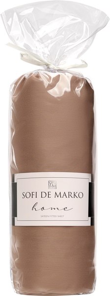 Простыня Sofi de Marko Мармис 160х200х30 / Пр-мс-160х200х30кп (капучино)