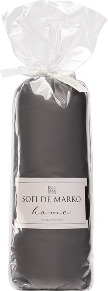 Простыня Sofi de Marko Мармис 160х200х30 / Пр-мс-160х200х30тс (темно-серый)