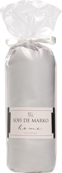 Простыня Sofi de Marko Мармис 180х200х30 / Пр-мс-180х200х30свс (светло-серый)