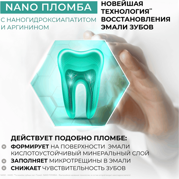 Зубная паста Tiswell Реминерализующая с наногидроксиапатитом без фтора (110г)