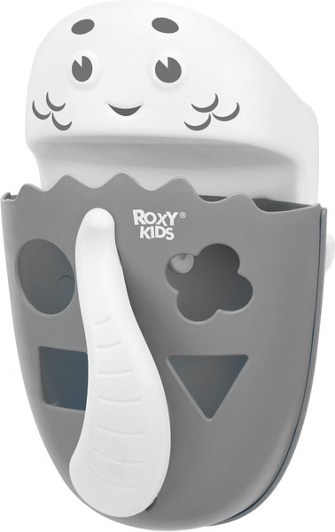 Органайзер детский для купания ROXY-KIDS Dino / RTH-001GR (серый)