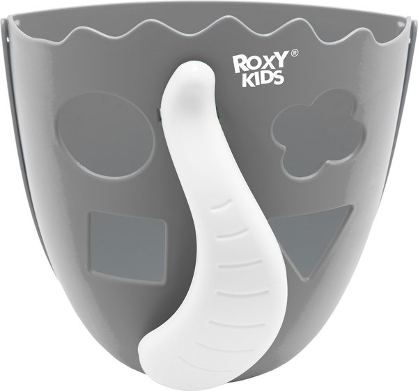 Органайзер детский для купания ROXY-KIDS Dino / RTH-001GR (серый)