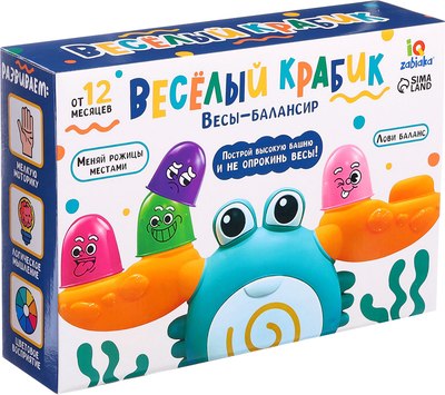 

Развивающая игра, IQ Весы-балансир. Веселый крабик / 10719825