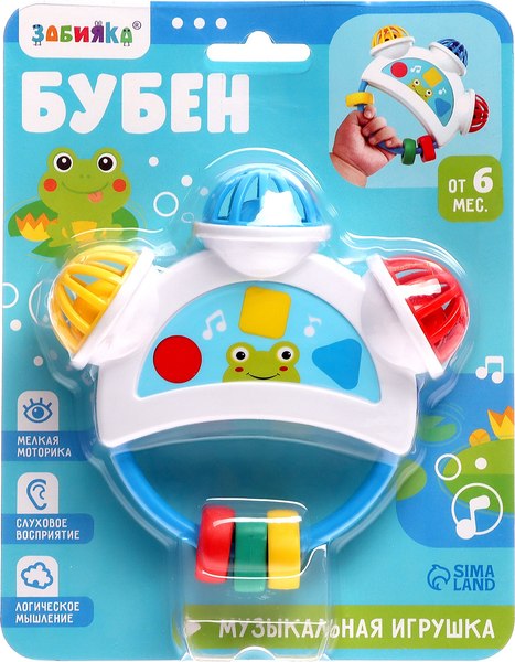 Музыкальная игрушка Zabiaka Бубен 2303C / 10657076