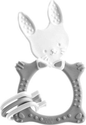 Прорезыватель для зубов ROXY-KIDS Bunny / RBT-001G (серый) - 