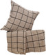 Комплект постельных принадлежностей Coala Home Natural bleck Пледы 145x200см+Наволочки 50x50см -
