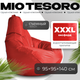 Бескаркасное кресло Mio Tesoro Груша XXXL / GF-140x95-K (красный) - 