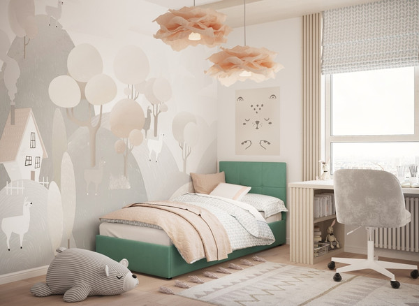 Купить Односпальная кровать Moon Family 1261 / MF012609 в Гродно