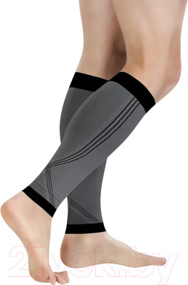 Гетры спортивные Tonus Elast 0408-02 Active 1кк Рост 2 Р5 (серый/черный) - 