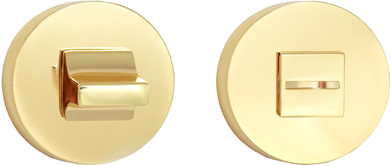 Фиксатор дверной защелки VELA Prima WC-Round G (золотистый)