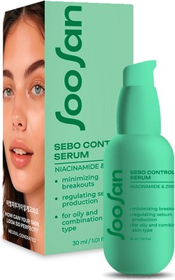 Сыворотка для лица Soosan Sebo control with Niacinamide & Zinc (30мл) - 