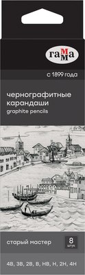 

Набор простых карандашей, 130422M_4B-4H