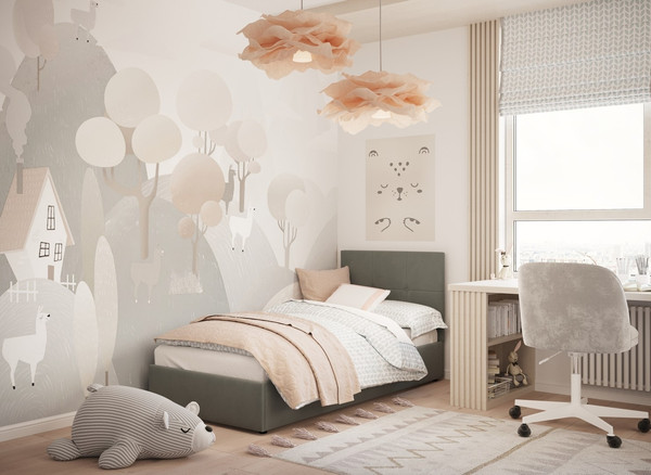 Купить Односпальная кровать Moon Family 1261 / MF012638 в Гродно