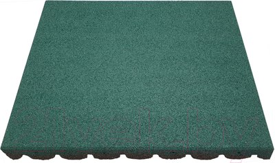 Резиновая плитка Rubtex Classic 500x500x30 (зеленый) - 