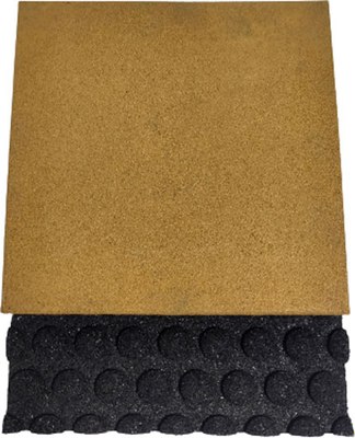 Резиновая плитка Rubtex Classic 500x500x30 (желтый) - 