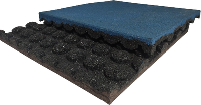 Резиновая плитка Rubtex Classic 500x500x30 (синий) - 