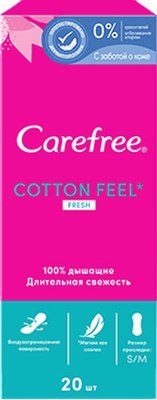 Прокладки ежедневные Carefree Cotton Feel Fresh (20шт) - 