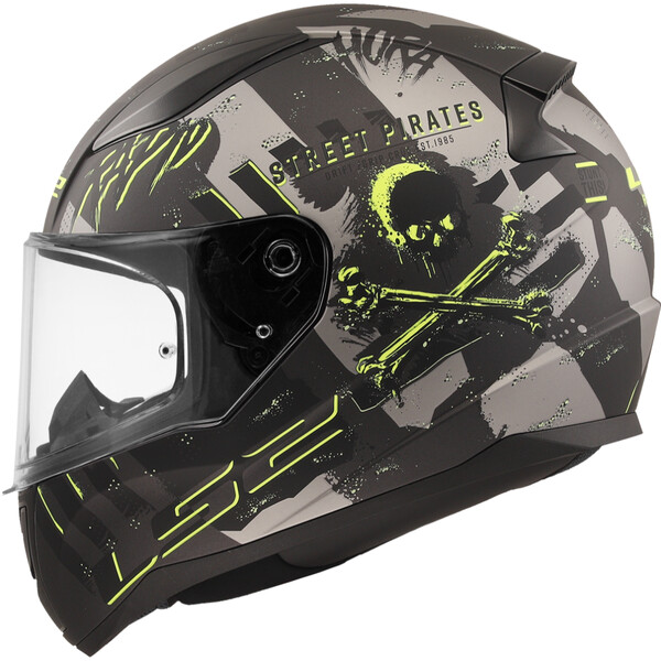 Мотошлем LS2 FF353 Rapid 2 Pirates (XXL, серый матовый)