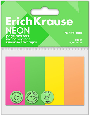 Стикеры канцелярские Erich Krause Neon / 61562 - 