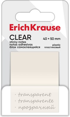 Стикеры канцелярские Erich Krause Clear / 61698 (прозрачный) - 