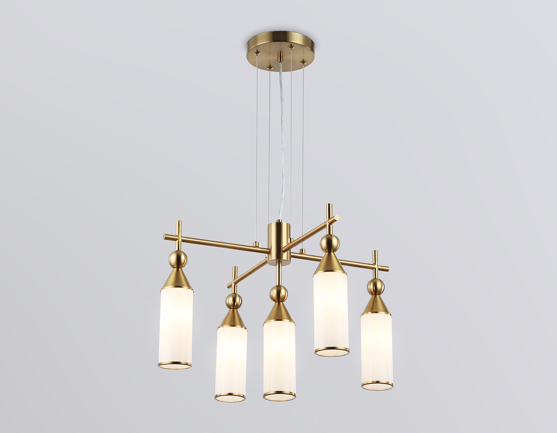 Люстра Ambrella LH55276/5 BS/FR (латунь/белый матовый) — фото 3