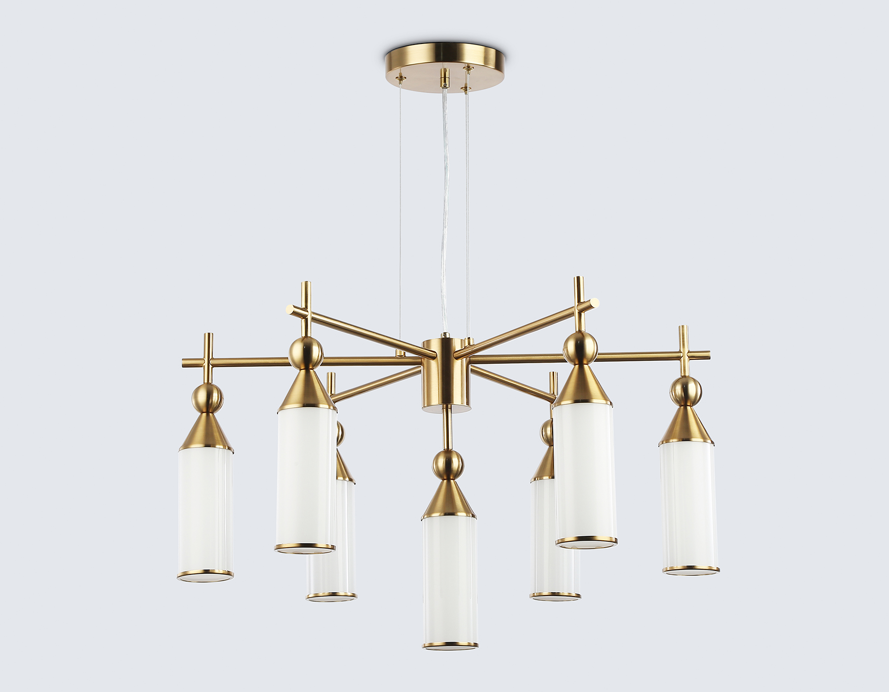 Люстра Ambrella LH55278/7 BS/FR (латунь/белый матовый) — фото 4
