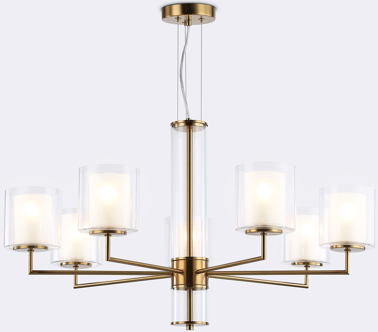 Люстра Ambrella LH56013/7 BS/FR (латунь/белый матовый)