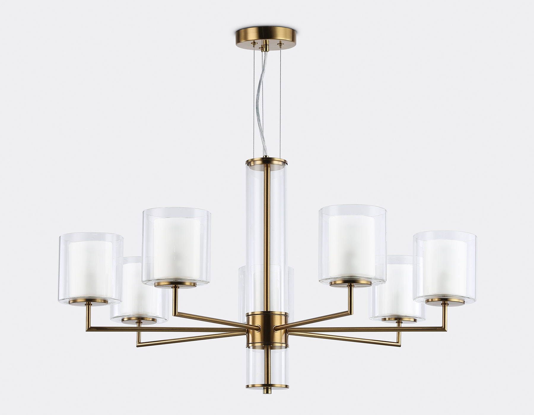 Люстра Ambrella LH56013/7 BS/FR (латунь/белый матовый) — фото 4