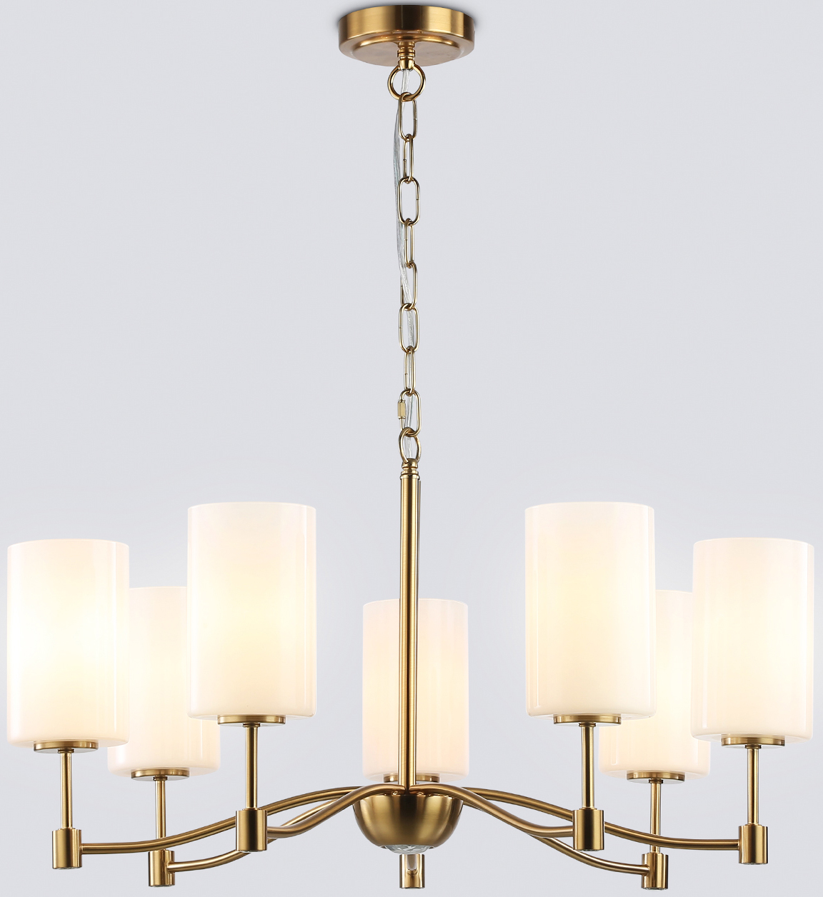 Люстра Ambrella LH56053/7 BS/FR (латунь/белый матовый)
