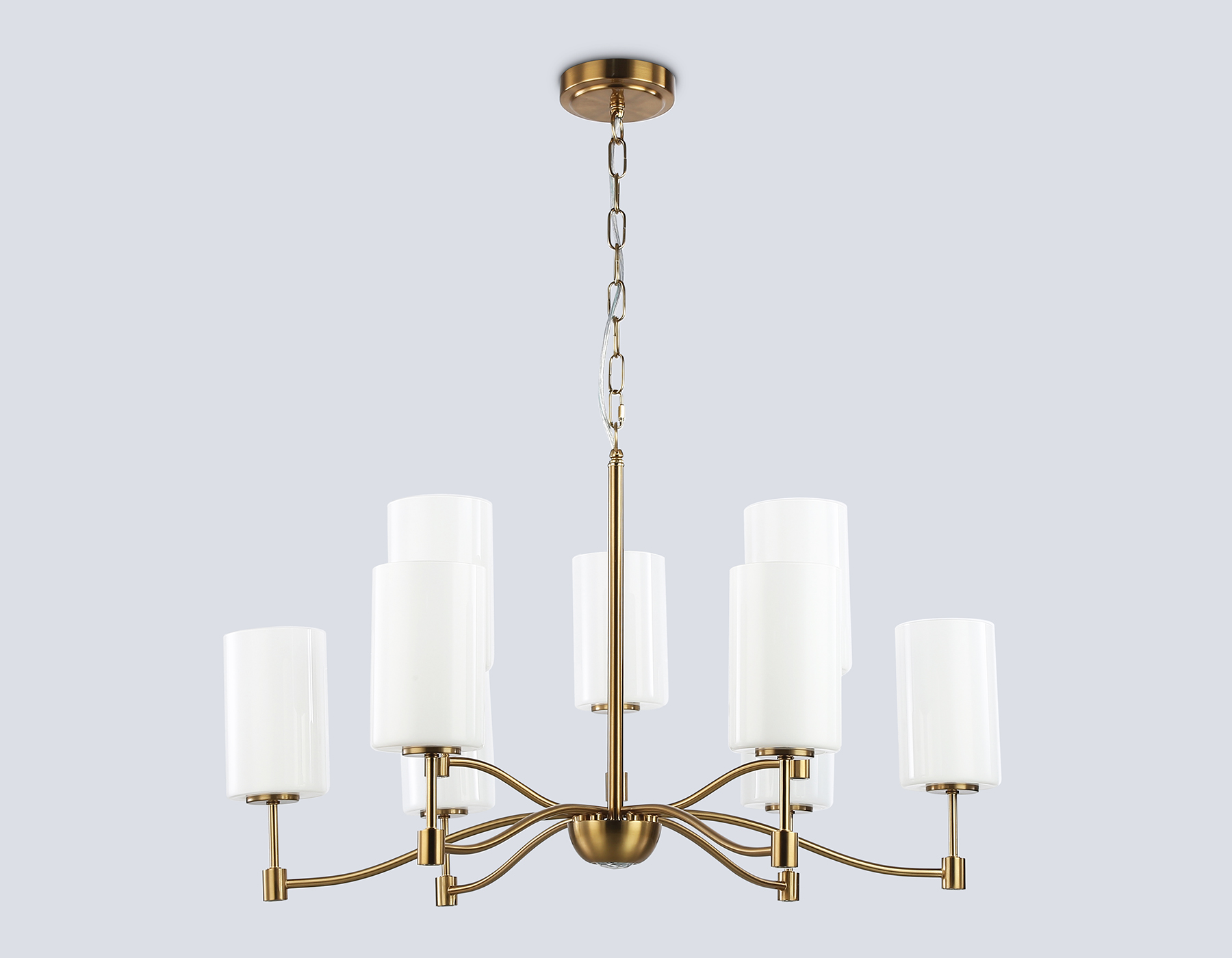Люстра Ambrella LH56054/6+3 BS/FR (латунь/белый матовый) — фото 4