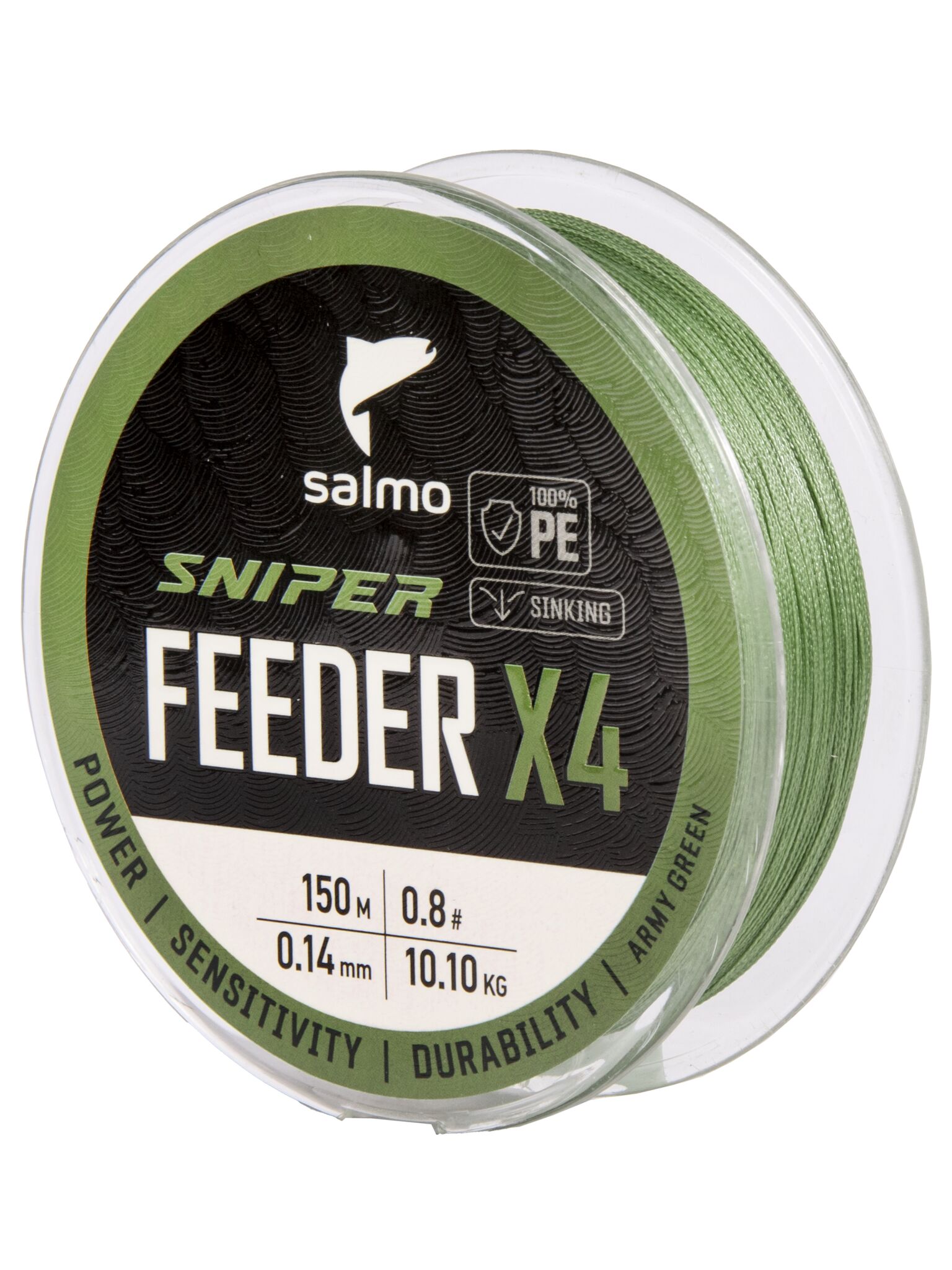 Леска плетеная Salmo Sniper х4 Feeder Braid Army Green 150/014 / 4933-014