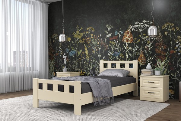 Купить Односпальная кровать Bravo Мебель Вероника-2 90x200 в Бобруйске