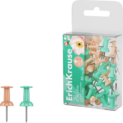 Кнопки канцелярские Erich Krause Pastel Bloom / 62056 - 