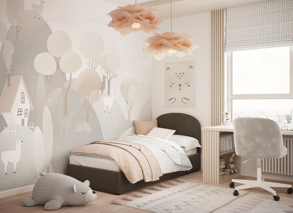 Купить Односпальная кровать Moon Family 1262 / MF012929 в Бобруйске