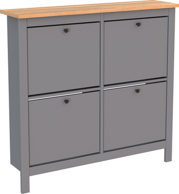 Тумба для обуви Mio Tesoro Сага 113x108 2.08.10.180.15 (серый/ясень) - 