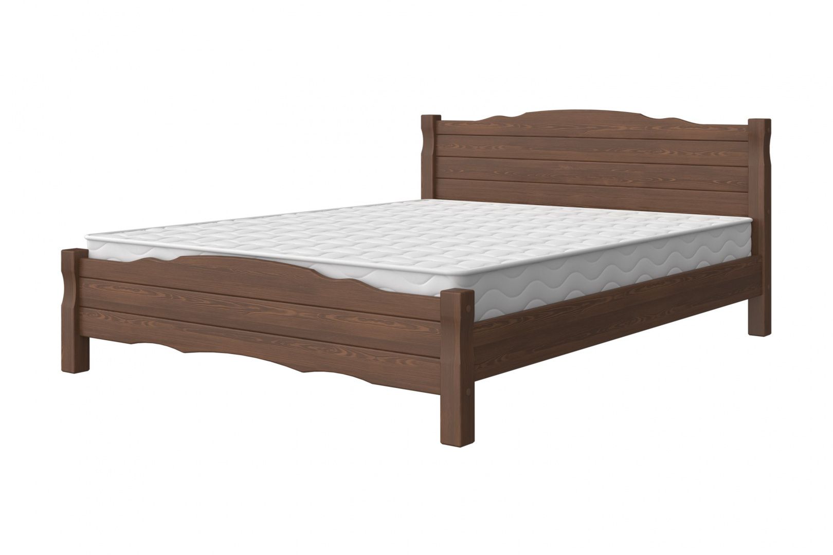 Двуспальная кровать Bravo Мебель Эрдэн 160x200 (дуб коньяк)