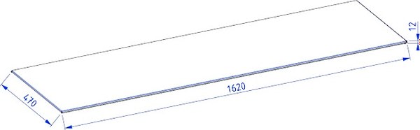 Столешница для ванной Lauter Mia 160 (текстура камня, черный)