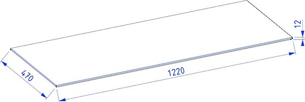 Столешница для ванной Lauter Mia 120 (текстура камня, белый)